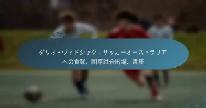 Read more about the article ダリオ・ヴィドシック：サッカーオーストラリアへの貢献、国際試合出場、遺産